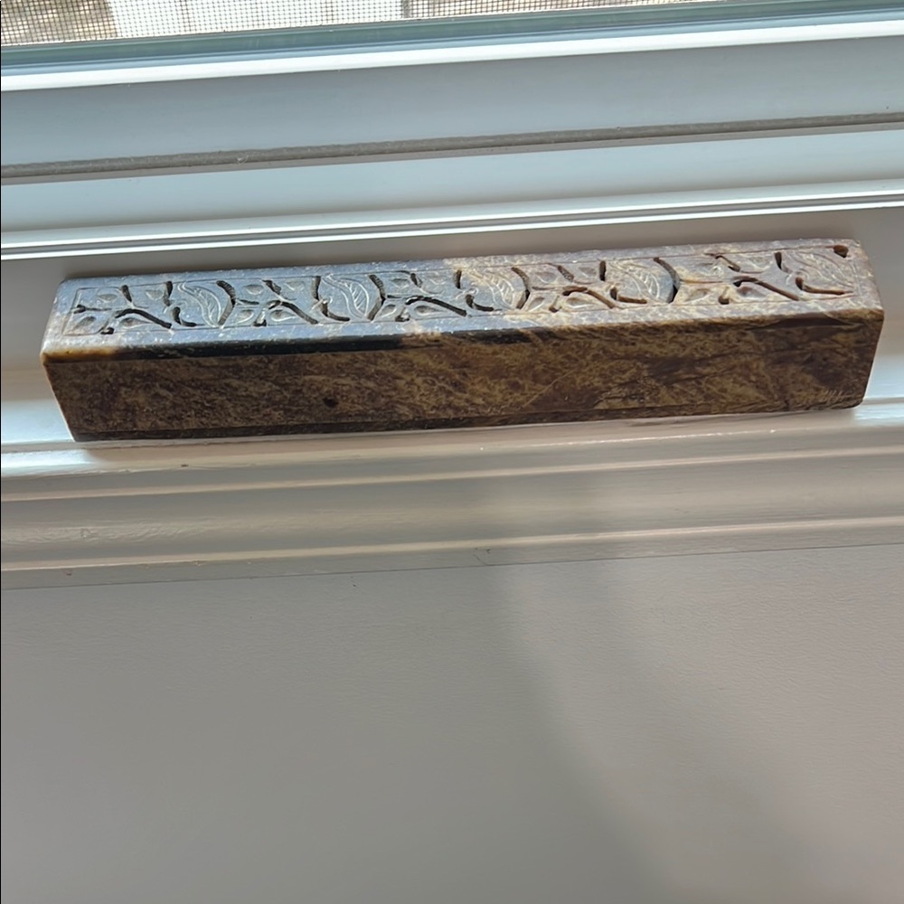 Vintage soapstone Incense Box